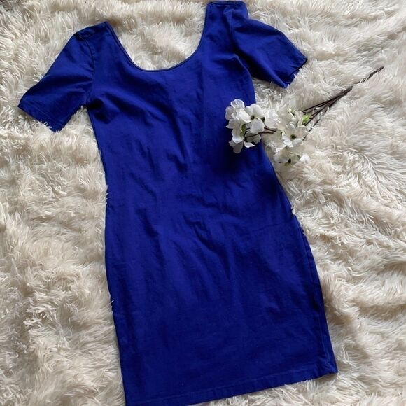 Forever 21 Cobalt Blue Scoop Back Dress - Picture 1 of 6